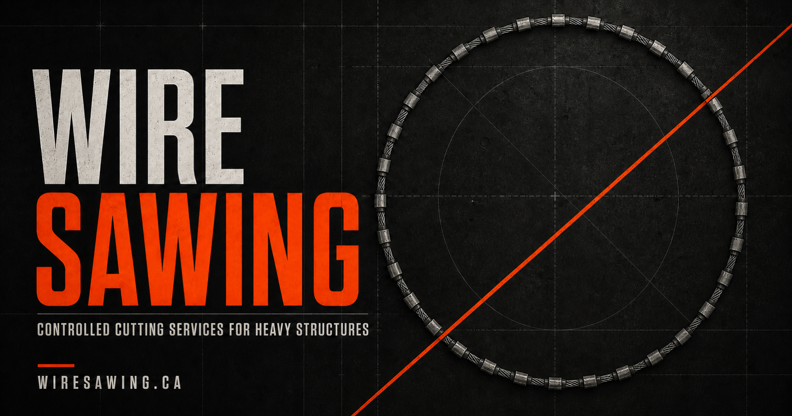 Wire Sawing — controlled cutting services for heavy structures